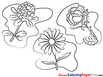 Flowers for free Coloring Pages download
