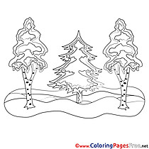 Forest Children download Colouring Page