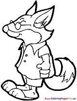 Fox for Children free Coloring Pages