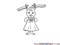 Hare Colouring Page printable free