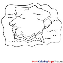 Iceberg download printable Coloring Pages