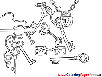 Keys printable Coloring Sheets download