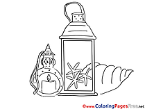 Lantern for free Coloring Pages download