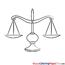 Libra Kids free Coloring Page