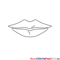 Lips for Kids printable Colouring Page