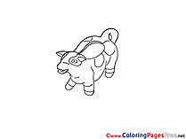 Money Box Cow free printable Coloring Sheets