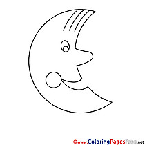 Moon Colouring Sheet download free