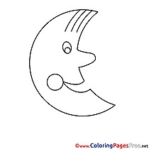 Moon Colouring Sheet download free
