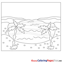 Palmes Colouring Page printable free