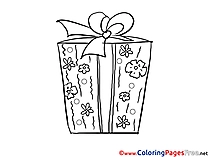Present Kids free Coloring Page