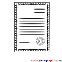 Printable Diploma Coloring Sheets download