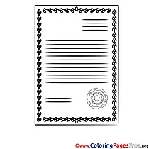 Printable Diploma Coloring Sheets download
