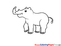 Rhino download printable Coloring Pages