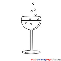 Shampagne Colouring Page printable free