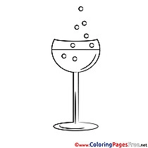 Shampagne Colouring Page printable free