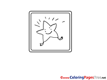 Star free printable Coloring Sheets