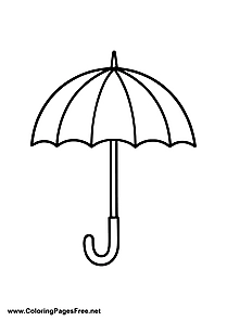 Umbrella Coloring Page Printable PDF Format
