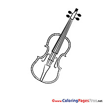 Violin Children Coloring Pages free
