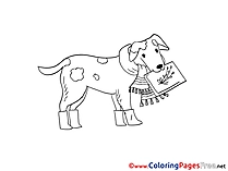 Dog Colouring Sheet download free