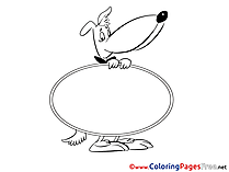 Dog free Colouring Page download