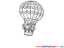 Balloon free Easter Coloring Sheets