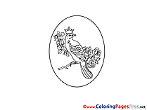 Bird Egg for Kids Easter Colouring Page