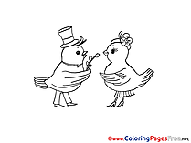 Birds free Easter Coloring Sheets