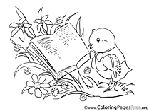 Book Bird printable Easter Coloring Sheets