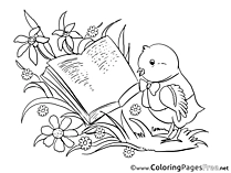 Book Bird printable Easter Coloring Sheets