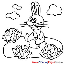 Cabbage Easter Coloring Pages download