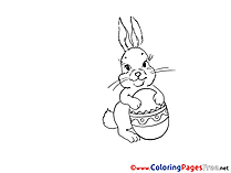 Colouring Page Easter free Bunny