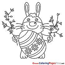 Colouring Sheet Hare download Easter