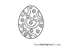 Decoration Coloring Sheets Easter Egg free