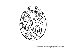 Decoration Easter Egg Coloring Pages free