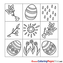 Decoration free Easter Coloring Sheets