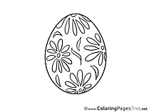 Easter Egg Kids Coloring Page