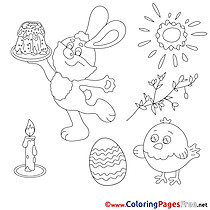 Feast Colouring Page Easter free