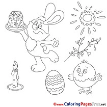 Feast Colouring Page Easter free