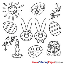 Festival Children Easter Colouring Page