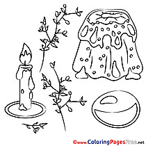 Food printable Easter Coloring Sheets