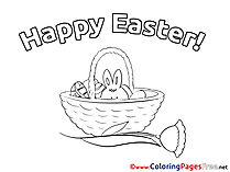 Happy Easter Kids Easter Coloring Pages