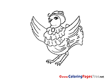 Hen Colouring Sheet download Easter