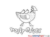 Hen download Easter Coloring Pages