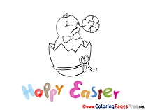 Holiday Chicken printable Coloring Pages Easter