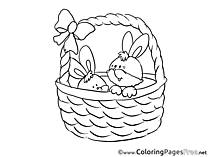 Little Bunnies Easter Coloring Pages download