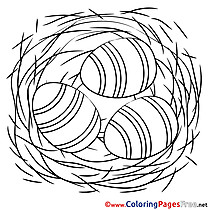 Nest Coloring Pages Easter