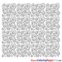 Ornament Kids Easter Coloring Page