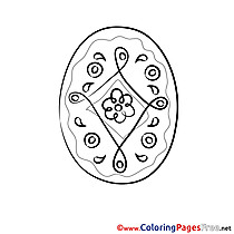 Ornament Kids Easter Coloring Pages