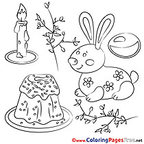 Pie Coloring Sheets Easter free