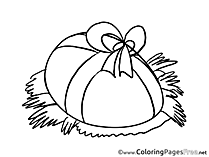 Present Egg Kids Easter Coloring Pages